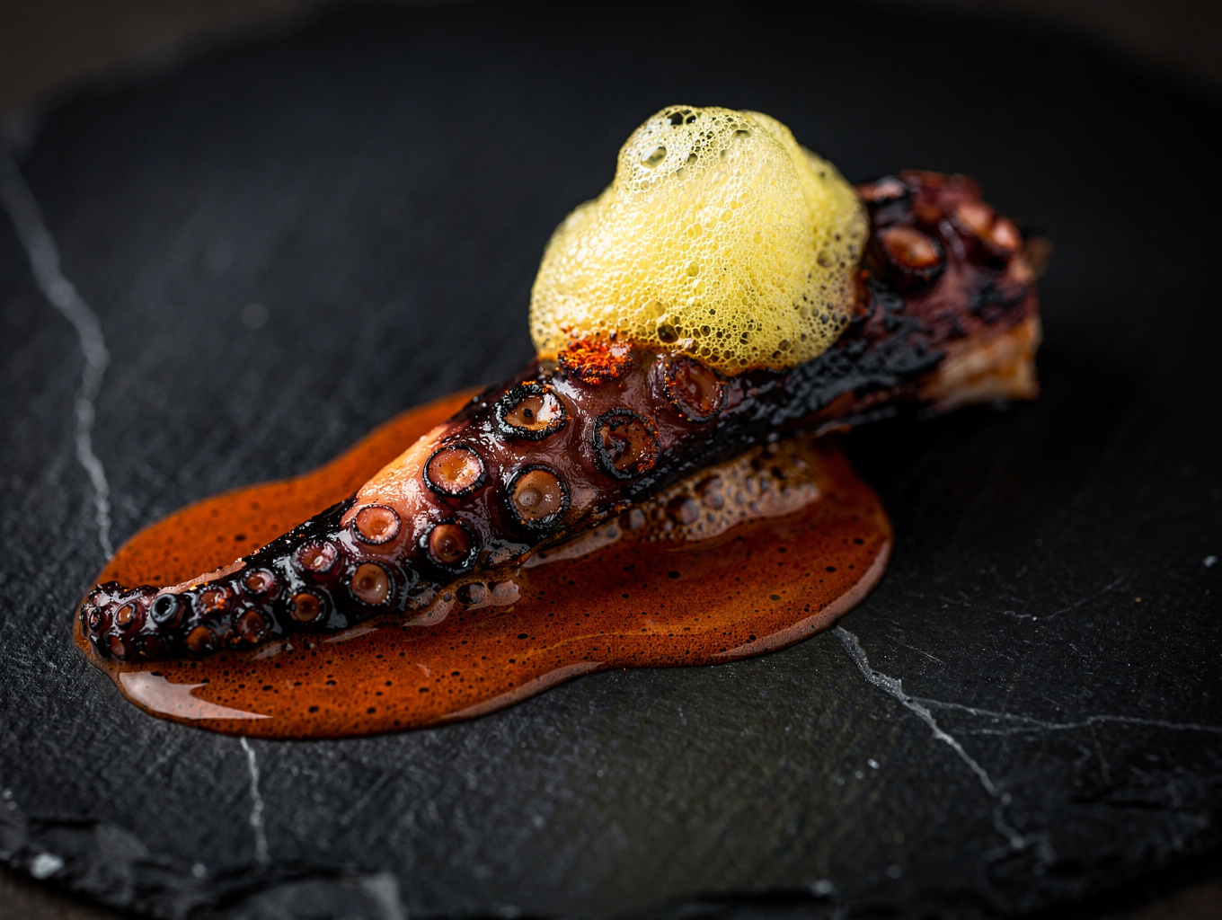 Grilled Mediterranean octopus over smooth potato cream